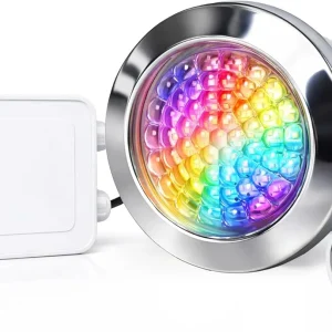 RGB Spa LED Light, 2-Inch Waterproof Multi-Color LED Light for Hot Tubs, Cold Plunge Pools, Ice Baths & Spas – IP68 Waterproof, 12V DC, with Touch Switch & Transformer